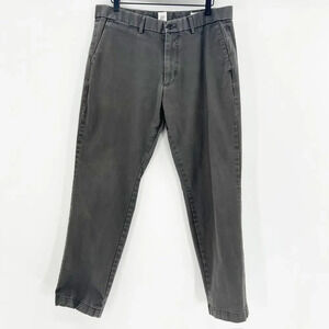 Gap Slim Chino Pants Mens Size 33x30 Dark Grey Stretch Career Ankle Straight